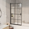 vidaXL Sprchový kút ESG 80x140 cm čierny - 60004-14918