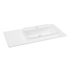Sapho BRAHEA umývadlo 101x51,5cm (20+80cm), Rockstone, pravé, biela matná BL101-80R