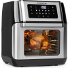 Klarstein AeroVital Fry fritéza, 3D-ohrevný systém: 1500W, XL-objem: 10L, 9 programov, Cool touch kryt, 60 minútový časovač, Termostat: do 220°C, Dotykový ovládací panel, čierna/strieborná