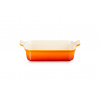 Le Creuset - tradičná zapekacia misa obdĺžniková 26 x 19 cm oranžová