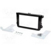 Rámček pre autorádio 2 DIN VW čierna lesklá
