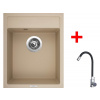 Sinks CLASSIC 400 Sahara + Elasta nerez/čierná