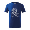 Cyklo kostra - Tričko detské bavlnené - 122 cm/6 rokov ( Kráľovská modrá )