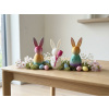 Brevis.sk Dekorácia zajac farebný veľkonočný ružové ušká (limitka)