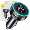 FM vysielač Baseus s nabíjačkou do auta MP3 Bluetooth 2xUSB LED čierny