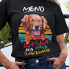 Tričko s potlačou ZLATÝ RETRIEVER + slogan Pánsky Čierna 110 cm/4 roky