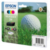 Epson Golfová loptička Multipack 4 farby 34 DURABrite Ultra Ink, štandardná výťažnosť, atrament na báze pigmentu, 6,1 ml, 4,2 ml, 1 ks, Multipack