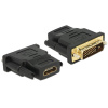Delock Adaptér DVI-D(M)(2 4+1)-HDMI(F) čierny (65466)