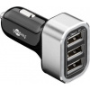 Goobay USB nabíjačka do auta, trojitá 5,5A (2,4 A/port), 12/24V, čierna