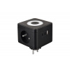 Viking síťový adaptér Y23L, 2x 230 V, 1x USB-A, 2x USB-C, dotykové světlo, černá VY23LB