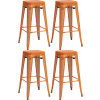 CP Design-Shop Kovová barová stolička Fletcher (SET 4 ks) - Oranžová