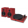 Pro-Ject JukeBox E1 HiFi Set Red - Kompletní stereofonní audio systém s gramofonem