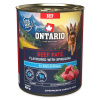ONTARIO Konzerva pre psov Adult hovädzie pate s príchuťou spiruliny 800 g