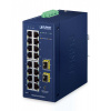PLANET Planet IGS-4215-16T2S-U IP30 Industrial L2/L4 16-Port 10/100/1000T + 2-Port 100/1000X SFP Managed Switch (IGS-4215-16T2S-U)