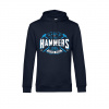 Superfutbal Mikina s kapucňou Hammers, tmavomodrá Veľkosť: 3XL