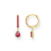 Thomas Sabo CR748-995-10 Gold-plated Creols Vintage Romance And Red Stones