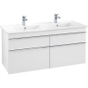 VILLEROY & BOCH Venticello závesná skrinka pod dvojumývadlo, 4 zásuvky, 1253 x 502 x 590 mm, White Matt, A93001MS