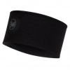 Buff Midweight Merino Wool Headband - Solid Black