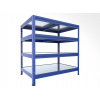 Kovový regál policový Biedrax 45 x 60 x 90 cm, modrý - 4 police pozink