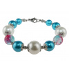 Alexis Marten Náramok z koraliek modro biely - Bianca