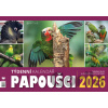 Stolní / nástěnný týdenní kalendář Papoušci 2026 - Fynbos
