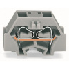 WAGO Svorka 260-331 4vodičová, bez tlačítka, s upevňovací přírubou, upevňovací otvor Ø3,2 mm, CAGE CLAMP®, 1,50 mm², šedá