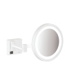 HANSGROHE AddStoris kozmetické zväčšovacie zrkadlo s LED osvetlením (3-násobné zväčšenie), matná biela, 41790700