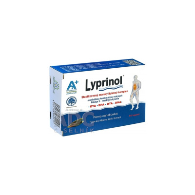 LYPRINOL Omega 3 (ETA, EPA, OTA, DHA) cps (á 50 mg Perna Canaliculus účinnej zložky v 1 cps) stabilizovaný morský lipidový extrakt 1x60 ks