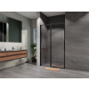 Sprchové dvere Lusso Slim Black otváracie 100 cm, číre sklo