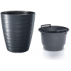 Prosperplast MAZE Kvetináč s vkladom 37,5cm antracit DBMZ400