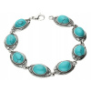 BRACELET SILVER retro tyrkysové Horolezce 22 cm (BRACELET SILVER retro tyrkysové Horolezce 22 cm)