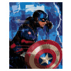 Diamantové maľovanie - KAPITÁN AMERIKA SO ŠTÍTOM Rámovanie: vypnuté plátno na rám, Rozmer: 40x50 cm