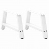 zahrada-XL Nohy konferenčného stolíka v tvare A, 2 ks, biele, 60 x (30-31) cm, oceľové 4012821