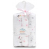 INTERBABY | Plienka ZVIERATKA 3 kusy 80x80 cm- BIELO/RŮŽOVÁ