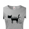 Dámské tričko Schrodinger´s cat is not dead, Barva Tmavý melír, Velikost XS Bezvatriko.cz 108040