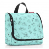 kozmetická taška reisenthel toiletbag kids cats and dogs mint