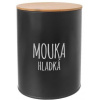 dóza orion black hladká mouka 13cm