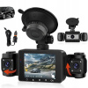 VIDEOREKORDÉR JAZDY 1080P VIDEOREKORDÉR CÚVACIA KAMERA TRI KANÁLY