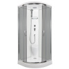 ARTTEC BRILIANT 90 x 90 cm - Sprchový box model 2 Stropné sivé sklo PAN04705