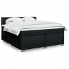 zahrada-XL Posteľný rám boxspring s matracom čierny 180x200 cm látka 3288283