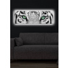 ASIR Obraz na plátne s LED podsvietením BIELY TIGER 30 cm