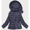 Dámska prešívaná zimná bunda s kapucňou v tmavomodrej farbe (YP-22075-2) odstíny modré XXL (44)