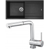 Set Sinks (dřez Amanda 990 NANO Nanoblack N6 + baterie Mix 3 P Chrom - lesklý) AM990N6MI3PCL