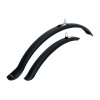 FORCE Blatníky FORCE, predný + zadný, 26”- 28”, plast, predĺžené, čierne