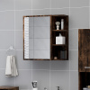 Zrkadlová skrinka dymový dub 62,5x20,5x64 cm spracované drevo-ForU-826351