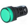 Kontrolka 22mm -20÷60°C Podsv LED 24VDC Ø22,5mm IP65 zelená