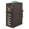 PLANET Technology PLANET IGS-1020TF Priemyselný Switch 8x 10/100 / 1000T, 2x 100 / 1000X SFP, -40 ~ + 75 ° C