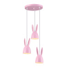 ACA DECOR Detské závesné svietidlo BUNNY - Zajačik max. 3x 40W/E27/230V/IP20, ružové