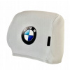BMW Poťahy na opierky hlavy s logom 1 ks Biele