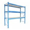 Profesionálny regál Biedrax základný 100 x 120 x 350 cm, 3 police - nosnosť 350 kg/polica, modrý